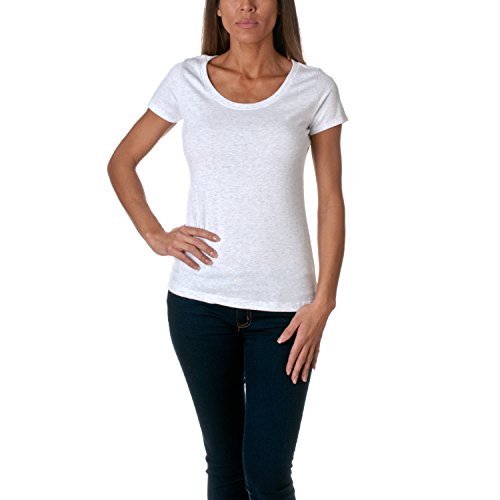 NEXT LEVEL APPAREL Women's Tri-Blend Scoop Tee, Heather Classic White, XX-Large