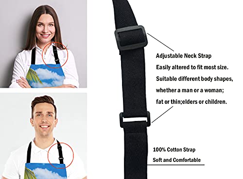 Lefolen Idyllic White Beach In Front Of The Turquoise Tropical Sea Apron Home Kitchen Waterproof Cooking Baking Gardening For Women Men #TOP4