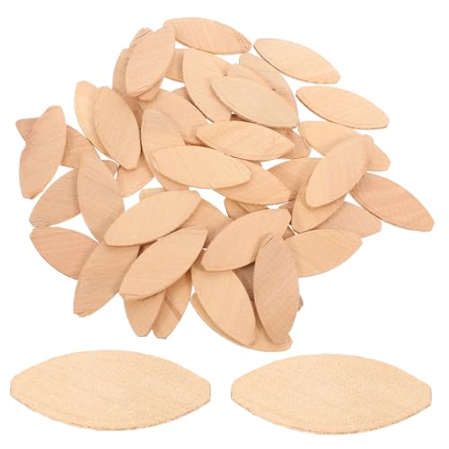 OUNONA 100pcs Hardwood Biscuit Joiner Woodworking Tool Tongue and Groove Board Carving Biscuit Tenon Machine