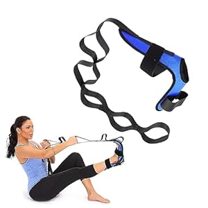 AWAVM Yoga Stretching Strap, Ankle Assist Stretcher, Fitness Leg Stretcher Yoga Belt (7 Loops)