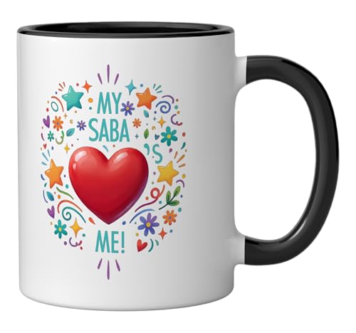 Taza de cerámica forma corazón black/white miniatura 2