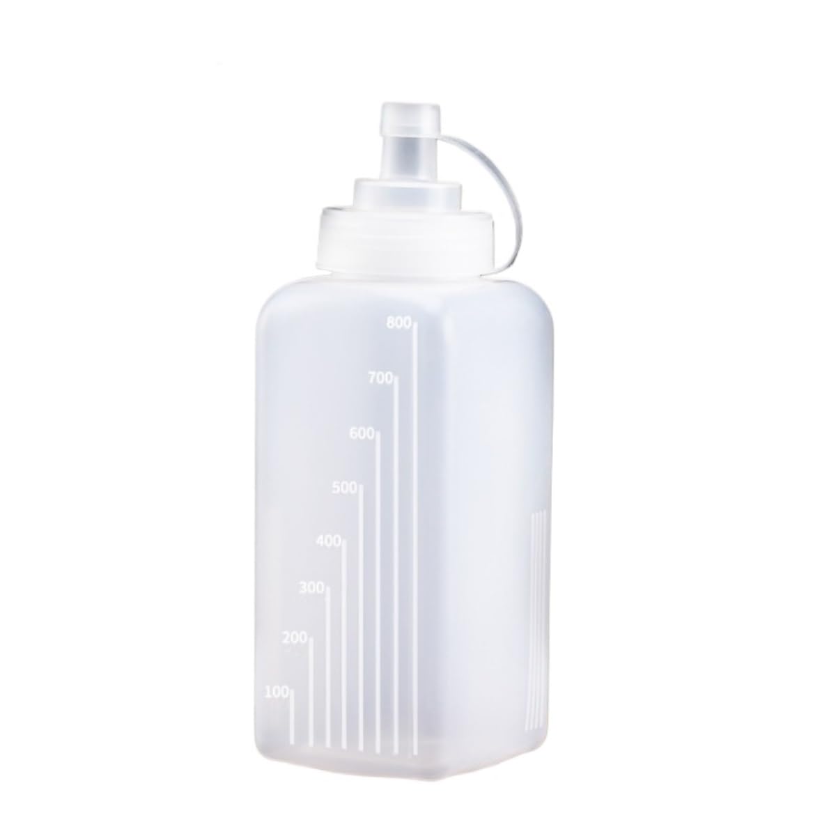 Quetschflasche Squeeze Flasche Große, Quadratische Quetschflasche, Weithals-Quetschflasche, Gewürzsauce, Quetschflasche, 5-teiliges Set Saucenflasche(800ml)