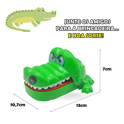 Jogo Crocodilo Morde Dedo Infantil De Mesa Brinquedo Jacaré Dentista Pegadinha Presente Para Criança