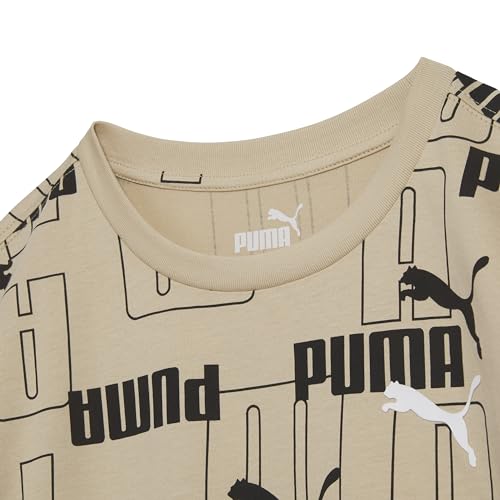 Image of Puma Boys' Short Sleeve Cotton Graphic T-Shirt, Crewneck