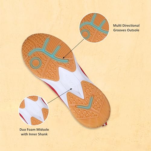 Image of NIVIA HY-Court 2.1 Badminton Shoes for Men | Ultimate Footwear for Court Mastery | Padel Shoes | Pickleball Shoes | Non-Marking Court Shoes | Unleash Your Full Court Potential | (Navy Blue /Red /Yellow /Black)