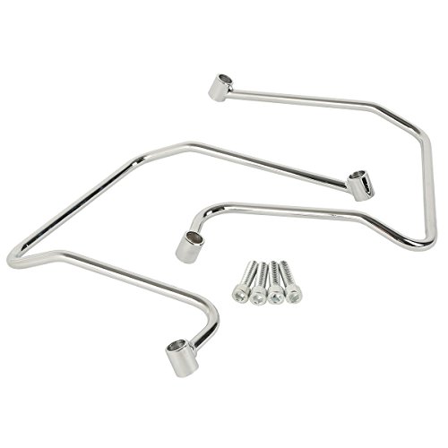 Soportes para Alforjas Cromados Compatibles con Harley Davidson Dyna FXDF 2006-2018 miniatura 5