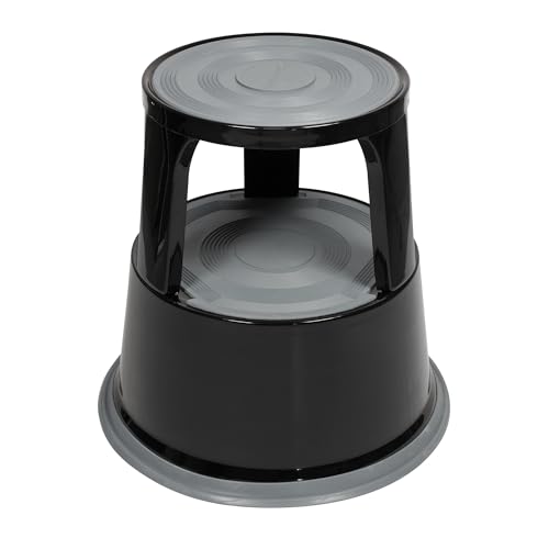SOE tabouret 03617 sw rAL9005 quick-step 3 métal avec roulettes