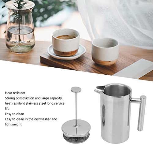 Pilipane Coffee Press,Coffee Percolator,Double Wall Teapot Hand Brewed Insulated Caffettiere with Filter Screen - Image 3