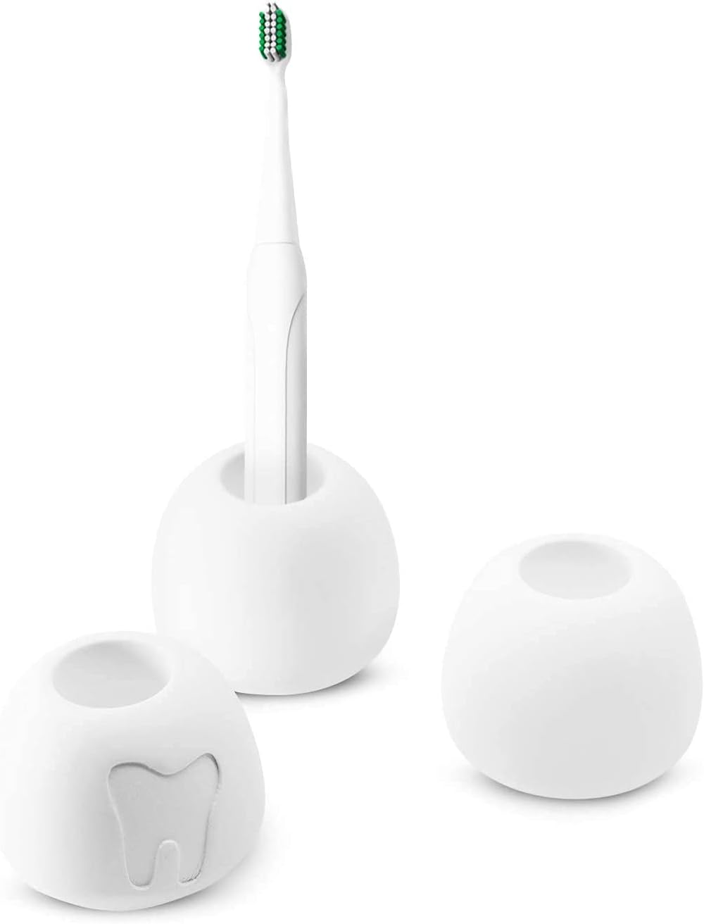 歯ブラシスタンド 珪藻土 可愛い 歯ブラシ立て おしゃれ 速乾 吸水 除菌 消臭 （珪藻土 歯ブラシホルダー2個）