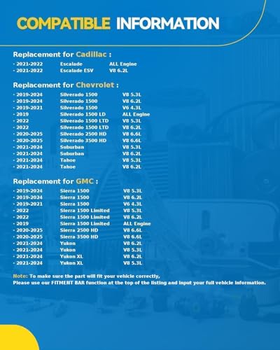 Image of PHILTOP Air Conditioner AC Compressor for Chevy Silverado 1500 19-21,23 5.3L,19-23 6.2L,19-21 4.3L,Tahoe /Suburban /Yukon /Yukon XL 2021-2023 5.3L /6.2L,Silverado /Sierra 2500 HD 20-22 6.6L,Escalade 21-22