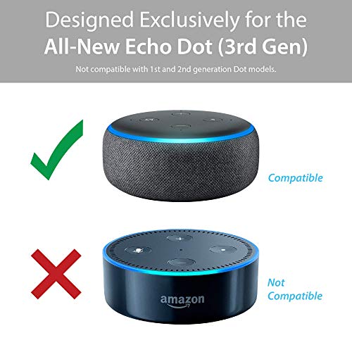 TotalMount Echo Dot (3rd Gen) Hole-Free Wall Mount (White) - Eliminates Need to Drill Holes in Your Wall - Thumbnail 5