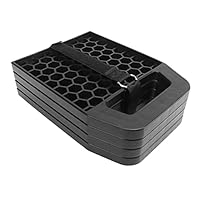 RV Jack Pad, Stapelbaar Jack Leveling Block Versterkte Structuur 4PCS Anti Slip voor Caravan voor (Geel