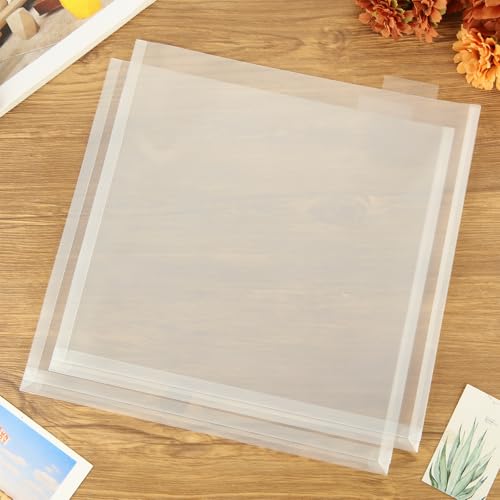 Image of 36 Pack 12 x 12 Scrapbook Paper Storage Organizer, Clear Scrapbook Paper Organizer, PVC Craft Cardstock Storage with Sealing Design Holds Cardstock Vinyl Files Photos