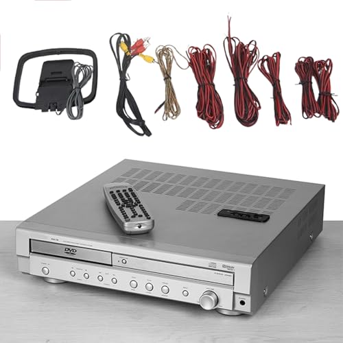 Lecteur DVD avec son surround 5.1, système de cinéma maison, support DVD/CD, sortie coaxiale à fibre optique, surveillance des écouteurs, radio double onde