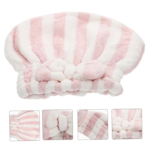 TOYANDONA Touca De Cabelo Seca Listrada 2 Peças Turbantes Para Mulheres Toalhas De Secagem Rápida To