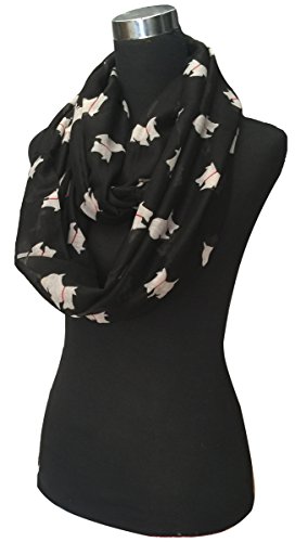 Lina & Lily Little Terrier Scottish Scottie Westie Dog Infinity Scarf, Gift for Dog Lover3