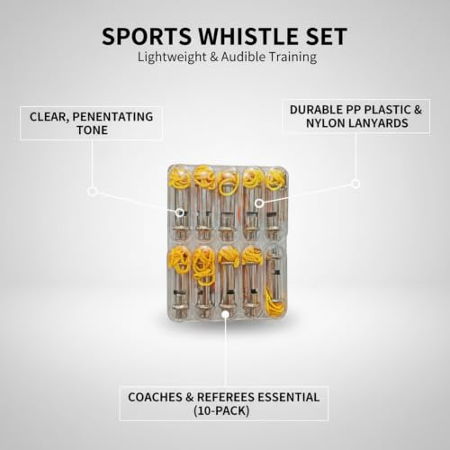 Set de 10 silbatos deportivos de plástico PP durables miniatura 4