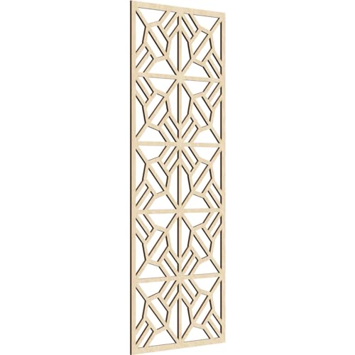 Image of 29 3 /8 inchW x 74 3 /8 inchH x 3 /8 inchT Auburn Decorative Fretwork Wood Wall Panels, Birch