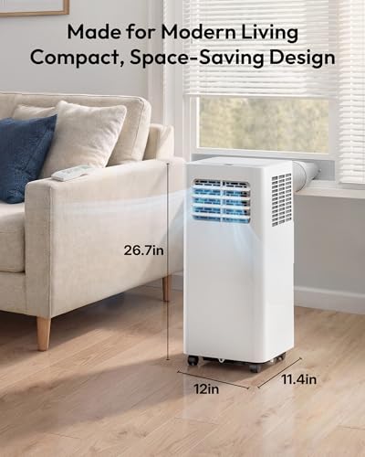 Image of EUHOMY 10,000 BTU Portable Air Conditioners, 4 in 1 Portable AC with Cool, Dry, Fan, Sleep Modes, Room Air Conditioners with 50 dB & 24H Timer, with Remote, for Bedroom, Apartment up to 450 Sq.Ft