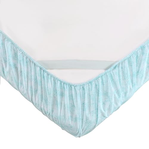 Elegant Comfort Softest and Coziest 6-Piece Sheet Set - 1500 Premium Hotel Quality Microfiber - Deep Pocket, Wrinkle Resistant 6-Piece Wave Pattern Bed Sheet Set, Full, Wave Aqua