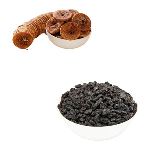 Image of RAJTILAK Dry Fruits Combo Pack of 2 | Premium Dried Anjeer & Premium Black Raisins | Anjeer & Kali Kishmish | Nuts & Dry Fruits | Healthy & Tasty | Pack of 2x10g Each