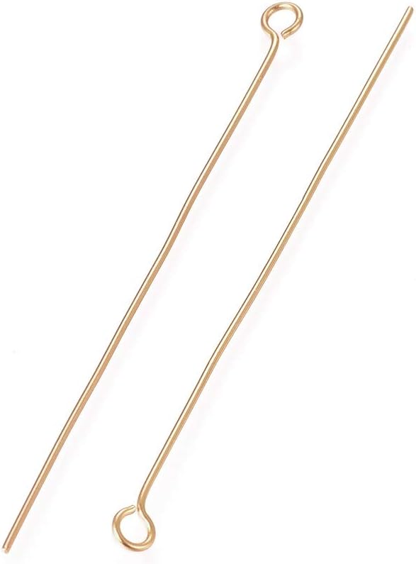 Pandahall 2000Pcs Stainless Steel Flat Head Pins 23 Gauge Real 24K Gold Plated 20.3mm/0.79'' Length Pins Supplies for DIY Jewelry Making
