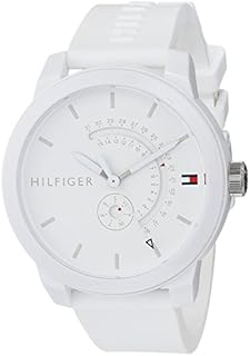 Tommy Hilfiger Analog Quarzuhr für Herren mit Weisses Silikonarmband - 1791481
