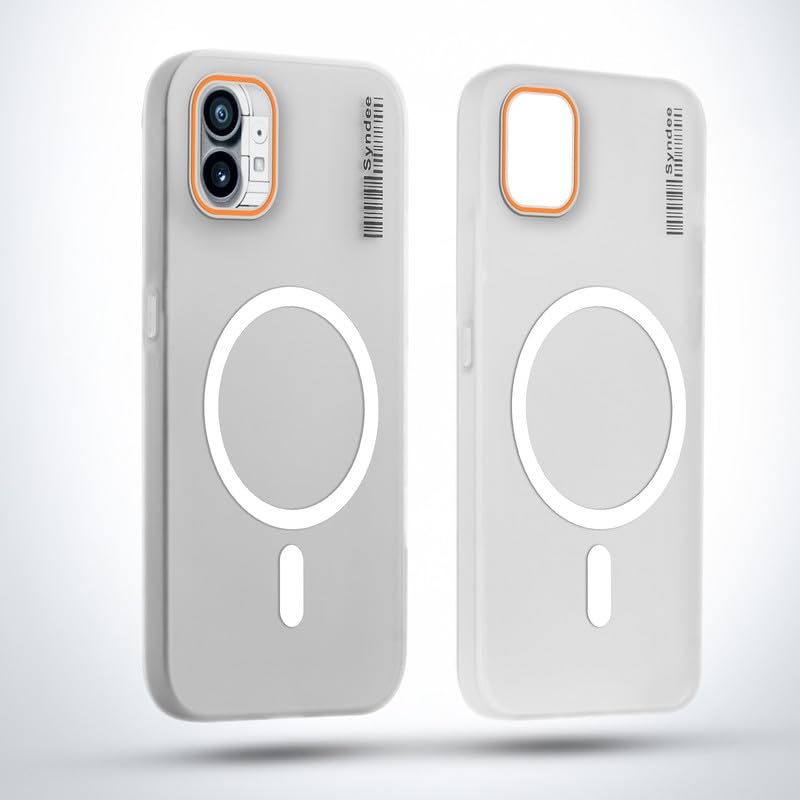 Image of Mr. Case Back Cover for Nothing Phone 1 Sleek Frosted Translucent Back with Wireless Charging Support | Anti-Scratch Shockproof Phone Case - White