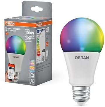OSRAM SMART+ RGBW, lampe LED E27 avec Matter over Wifi, spécialem...