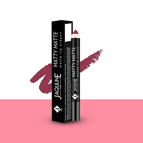 Jaquline USA Matty Matte Lip Crayon| 2.8g Bold Babe 4| Long Lasting | Highly Pigmented | Intense Color Payoff | High Matte Finish | Smooth Application For Rs. 103 @ 66 %