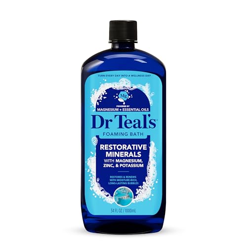 Dr Teals Foaming Bath with Pure Epsom Salt Restorative Minerals with Magnesium Potassium Zinc and Essential Oils 1L