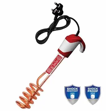 MI STAR 2000W Immersion Water Heater Rod ISI Certified Material Copper. Shock Proof Immersion Rod Water Proof.Instant Heating Technology (Multicolour as per stock)