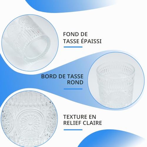 Verres vintage romantiques pour cocktail bar thé et café au motif floral - 5