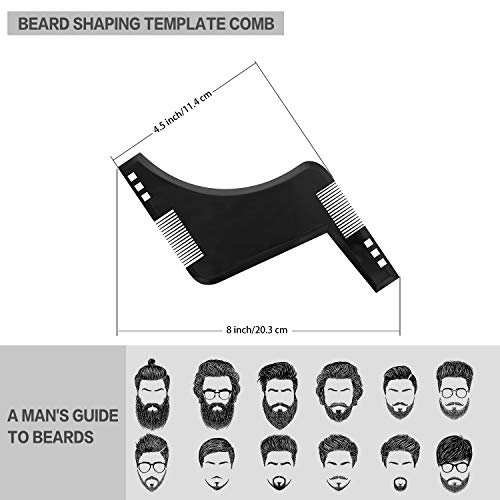 Hifot Kit per la cura della barba 5 pezzi, pettine...