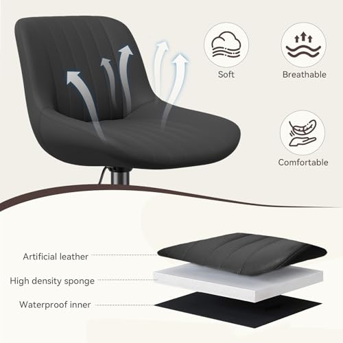 Image of Nalupatio Bar Stools Set of 1, Adjustable Modern Swivel Bar Stools with Backs, Counter Height Performance Fabric Island Chairs for Home Kitchen, Black