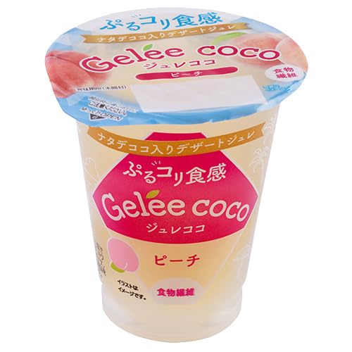 Amazon.co.jp: 蔵王高原農園 ジュレココ ピーチ 果肉&ナタデココ入り