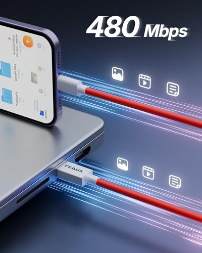 Image of FEDUS ZETTA-X2I 100W 1Meter USB A to Type C Fast Charging SuperVOOC Charger Cable for Oppo Find X9 /X8 /Reno 15 Pro /14 Pro /13 /12 /11 & Realme GT 7 /Narzo 80 /90 /100, 9.1A Dart Fast Charging Cord, Red