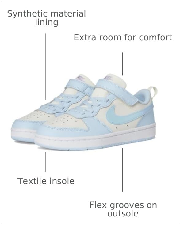 Image of Nike Unisex-Child Court Borough Low Recraft (Little Kid)