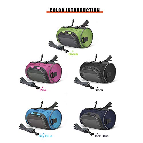 Ajcoflt Bolsa para guidão de bicicleta Bolsa para balde de bicicleta com tela de toque Bolsa de arma