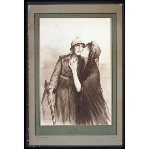 Impression giclée vintage Merci ARTICULOZY - Toile cadre déco murale 61x45,7 cm