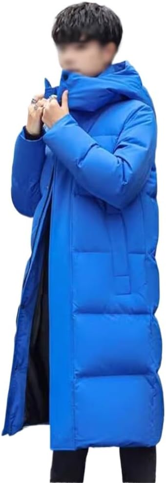 VIDI Big Wool Collar Down Jacket Men's Winter Thick Warm Long Coat Work