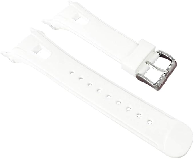 Calypso Cinturino di ricambio bianco plastica fibbia ad ardiglione argento  attacco speciale K5610/1 K5610 : Amazon.it: Orologi