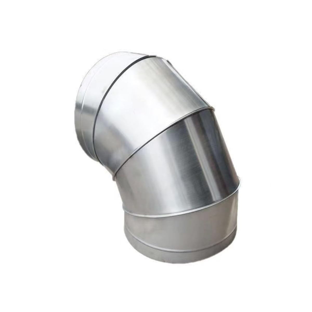 Codo de conducto en espiral de 100 mm a 300 mm (250 mm) – Adaptador de tubo de chimenea para ventilación de cocina, conector de tubo de estufa de alta calidad, solución de flujo de aire duradera y