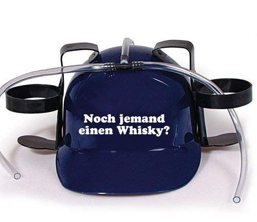 Beber Casco Spaßhelm con Motivo Estampado - Noch Jemand un Whisky - 11842 - Versch. Colores a Elección - Azul