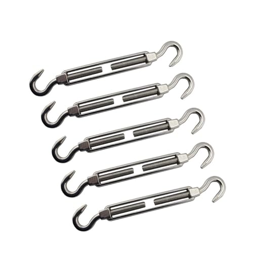 Motocicleta Parts 5PCS Stainless Steel 304 Hook and Hook Turnbuckle M5 M6 M8 Heavy Duty Stainless Steel Marine Turnbuckles for Railing Sale(M6) miniatura 1