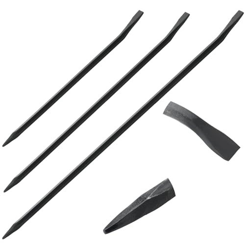 Gisafai 3 Pieces Rolling Head Pry Bar Set Heavy Duty 36 Inch...