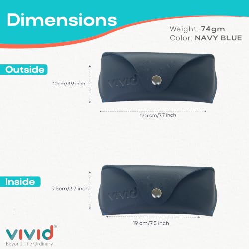 Image of VIVID Unisex Specs Snap Button Eyewear Dabbi Faux Leather Soft Case Cover
