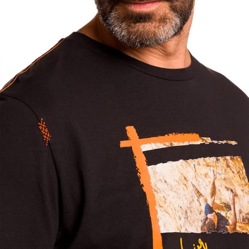 TRANGO Camiseta Excelsior Negro L Hombre