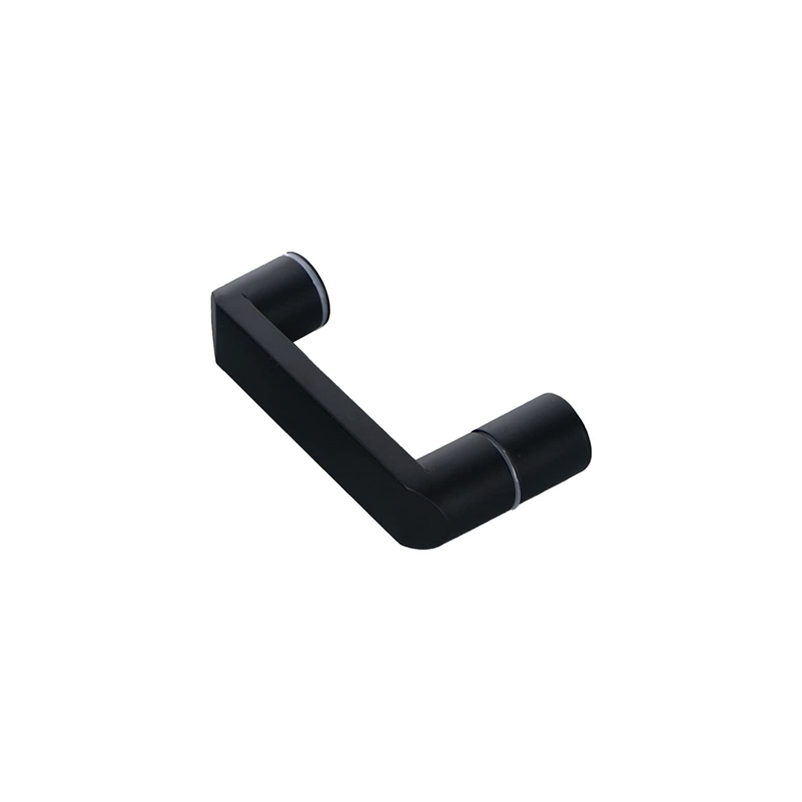 Poignée de porte en verre noire de rechange en inox 304 pour salle de bain