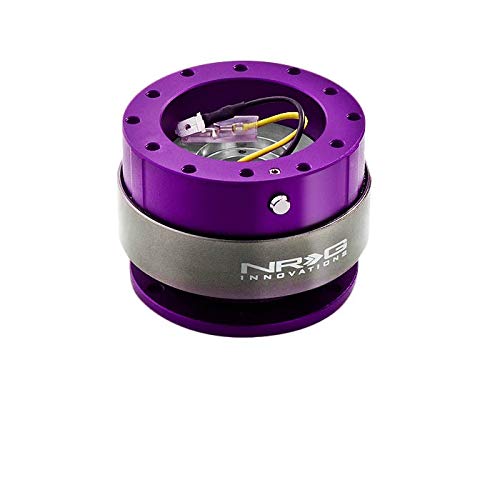 NRG (SRK-200) Purple Aluminum GEN 2.0 Racing Performance Steering Wheel Quick Release Adapter Fit 2-Way 6-Hole Pattern Design